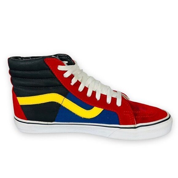 Vans SK8-Hi OTW Rally Red / Blue / Black / Yellow Men's 9 Women's 10.5 - Picture 7 of 11